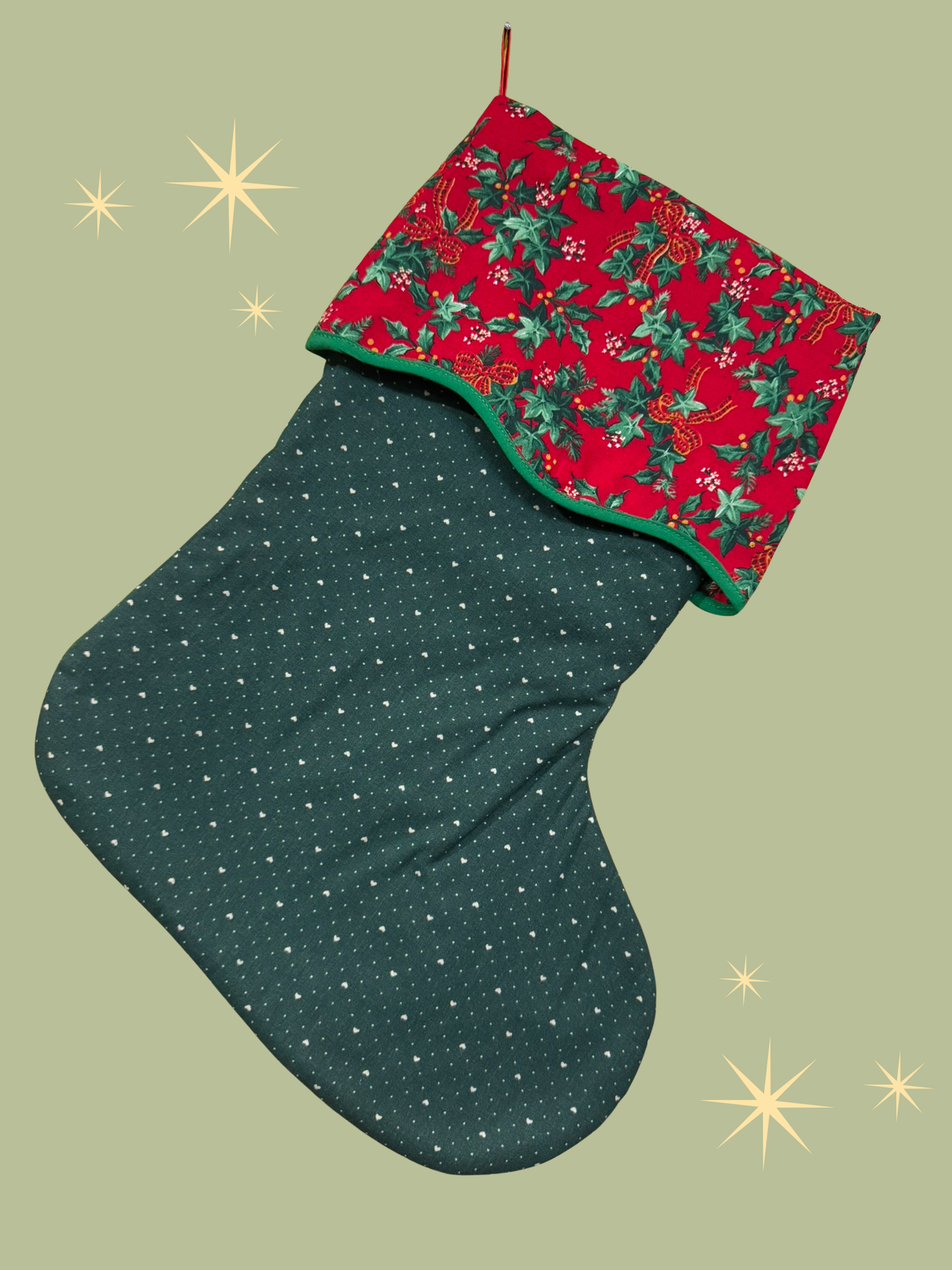 Holiday Stocking - Hearts & Ivy