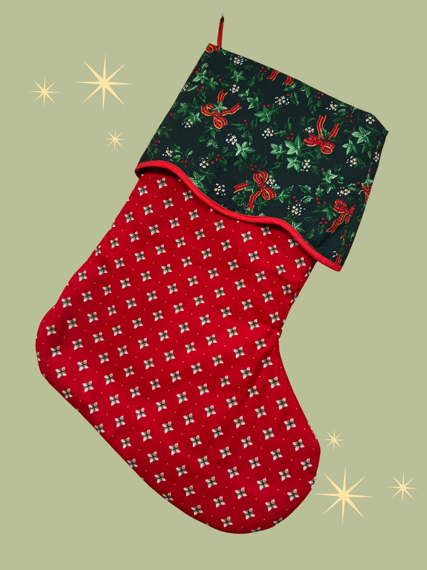 Holiday Stocking - Ornament & Ivy
