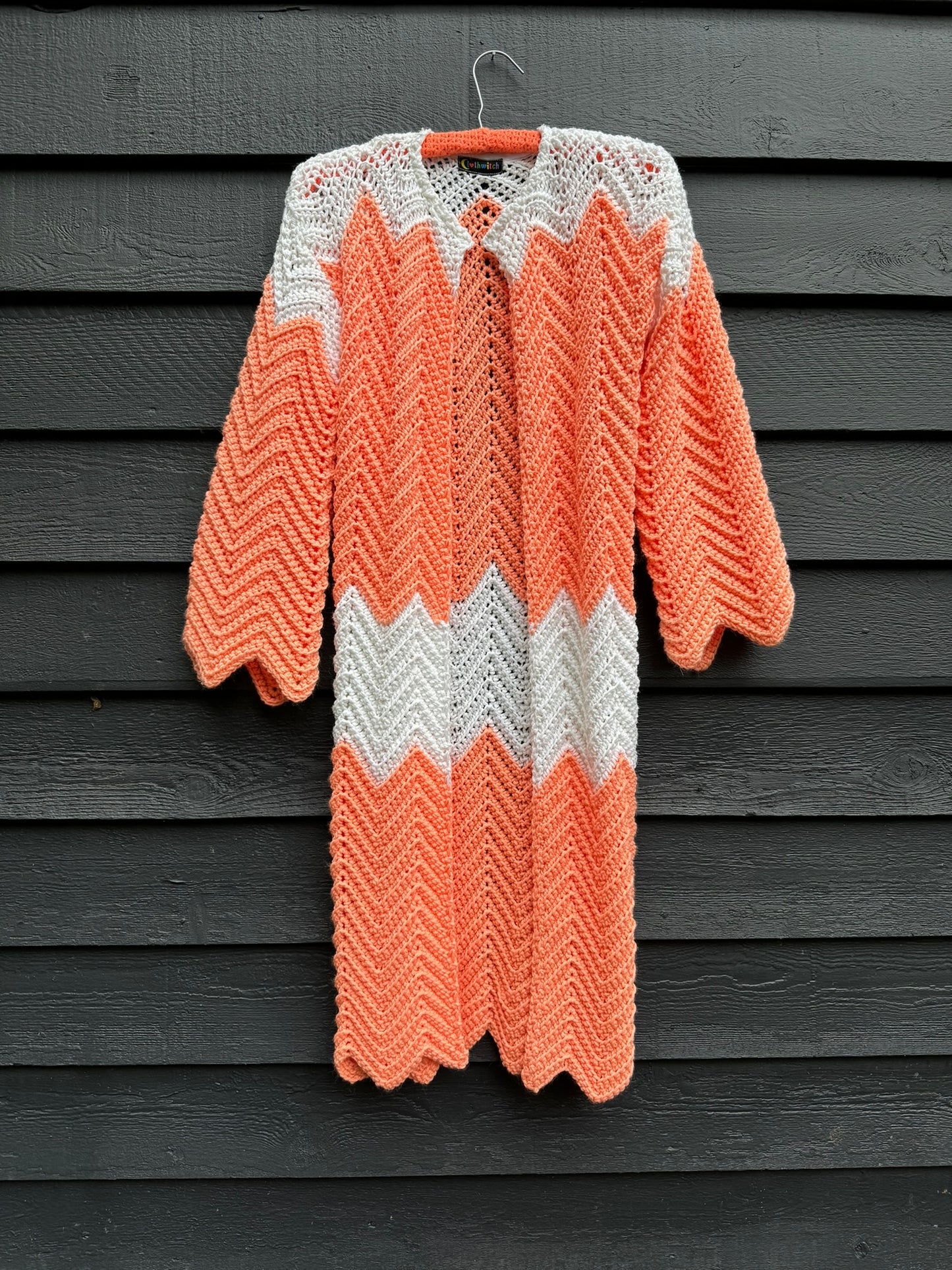 Peaches & Cream Upcycled Blanket Cardigan