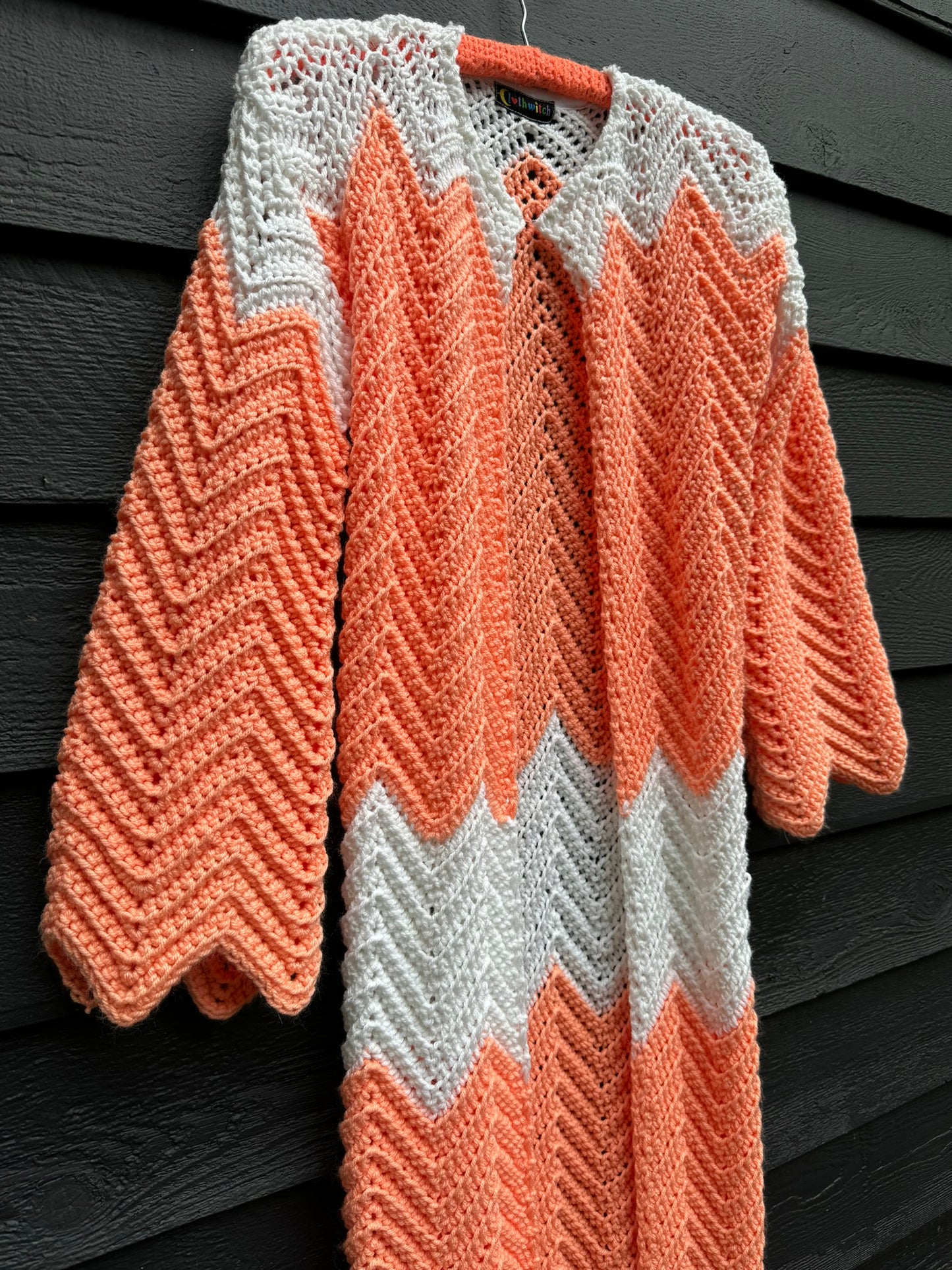 Peaches & Cream Upcycled Blanket Cardigan