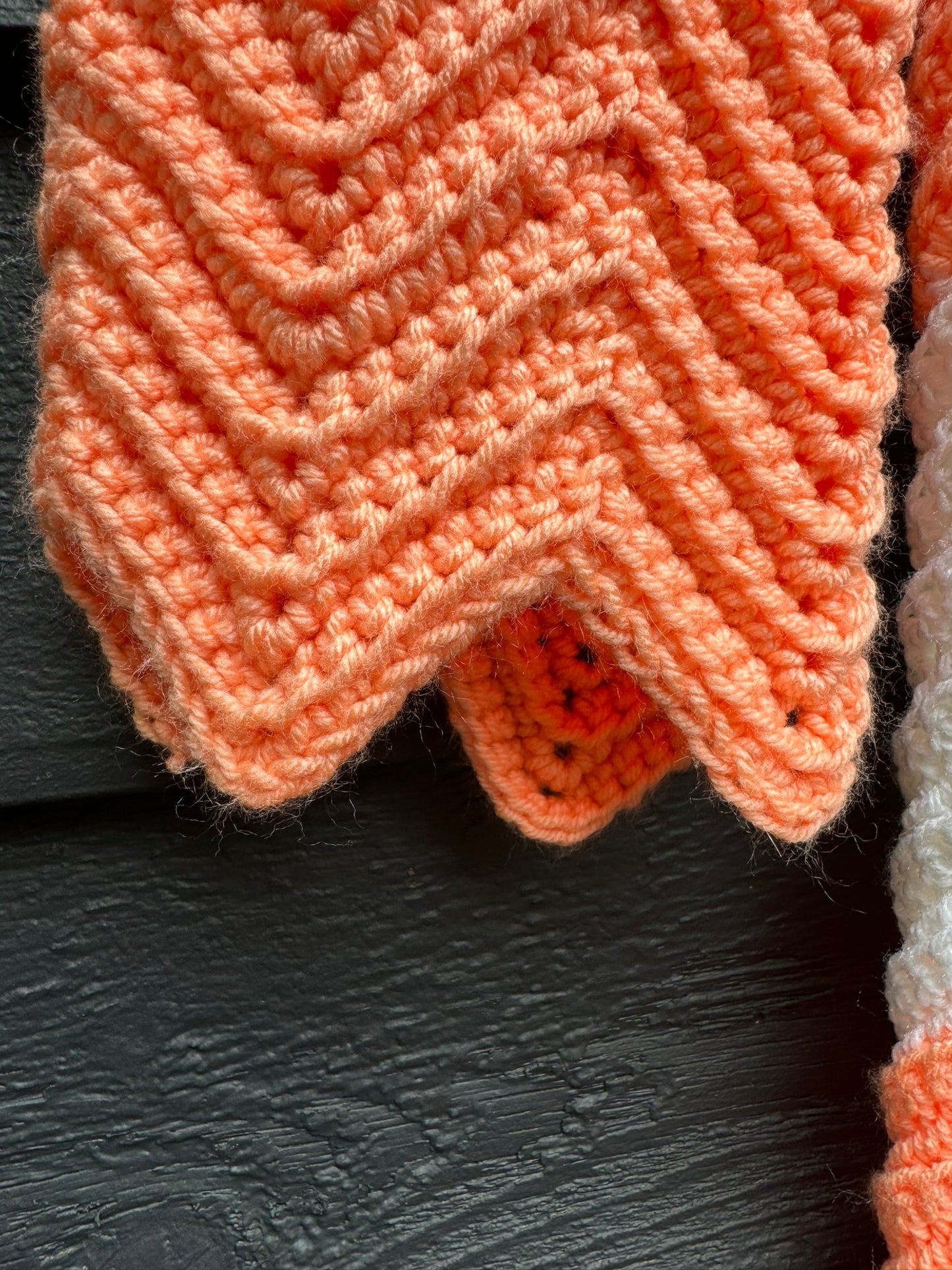 Peaches & Cream Upcycled Blanket Cardigan