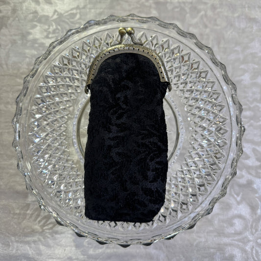 Eyeglass Pouch - Black Chenille Tapestry