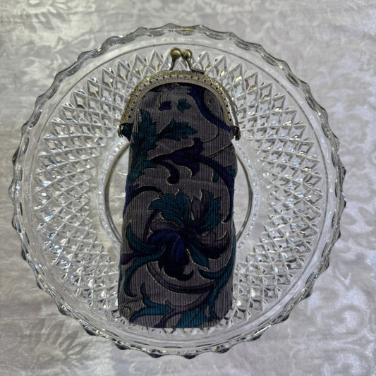 Eyeglass Pouch - Floral Swirl Corduroy