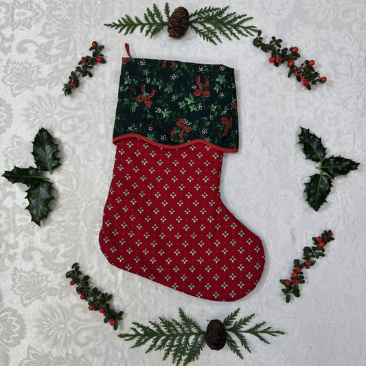 Holiday Stocking - Ornament & Ivy