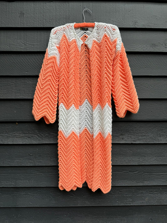 Peaches & Cream Upcycled Blanket Cardigan