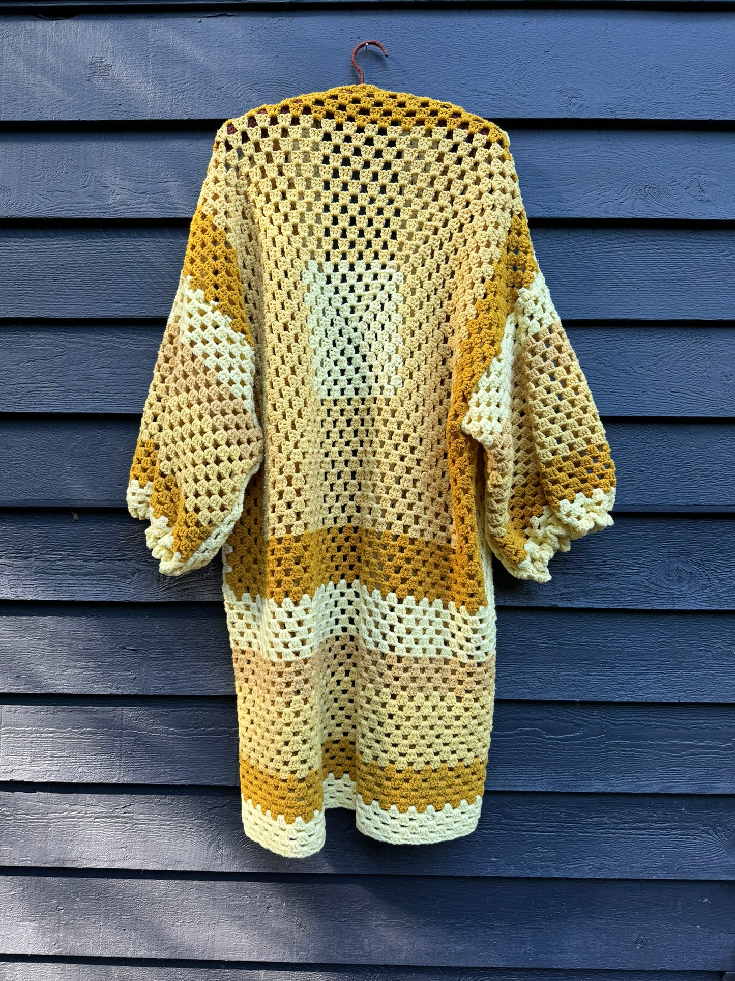 Cream & Gold Upcycled Vintage Blanket Cardigan