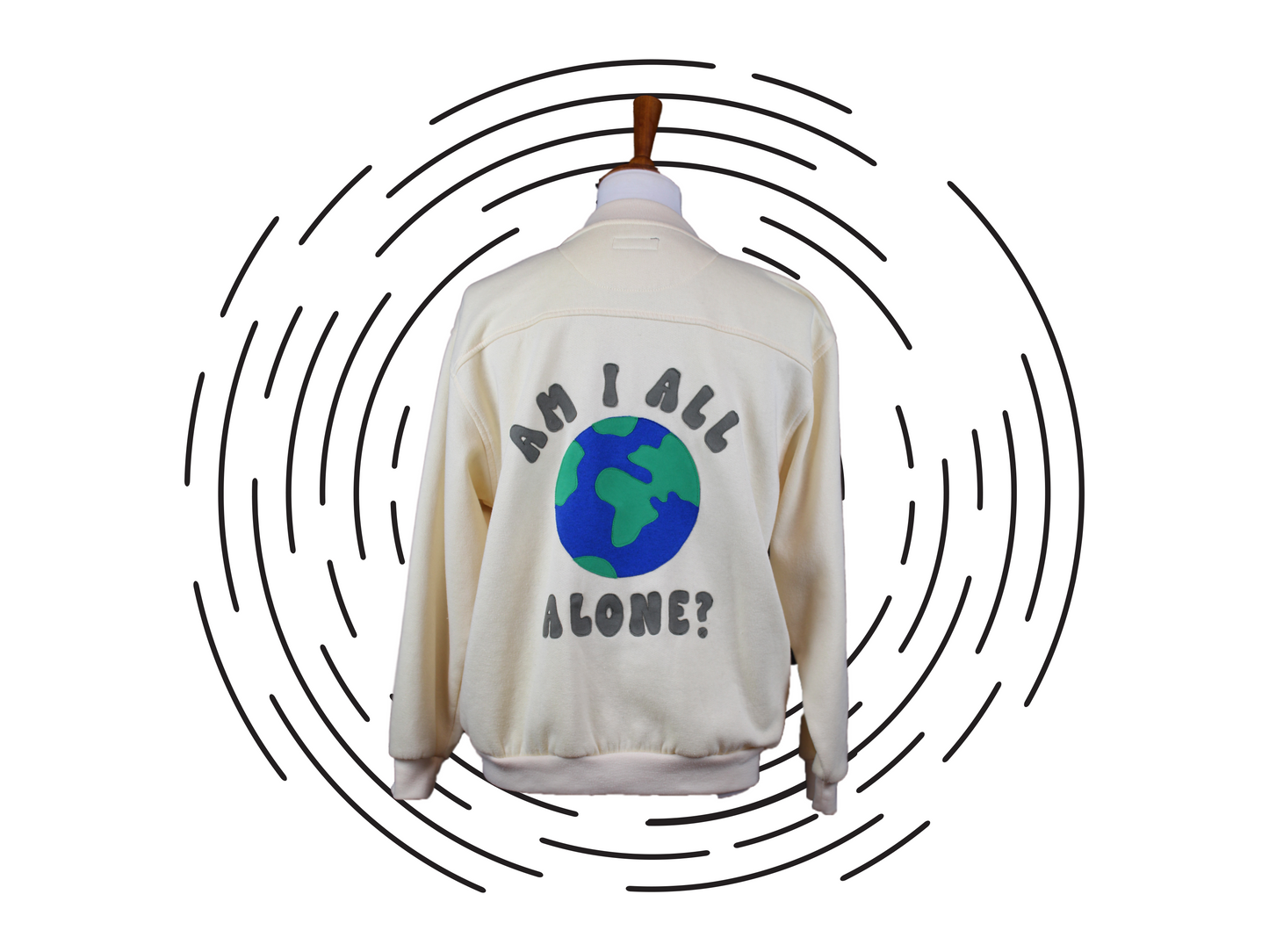 Am I All Alone? Upcycled Sweatshirt Cardigan